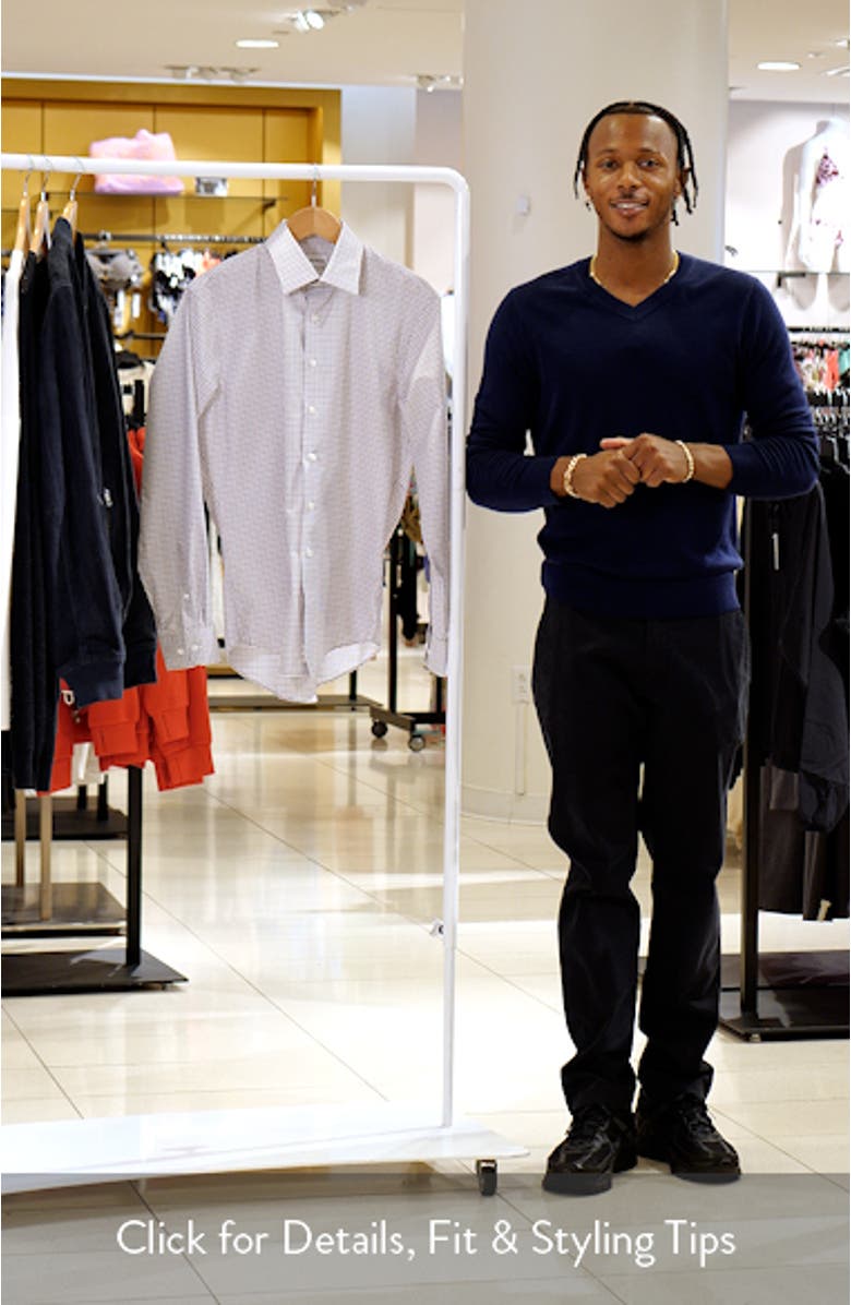 Trim Fit Check Non-Iron Cotton Dress Shirt, sales video thumbnail