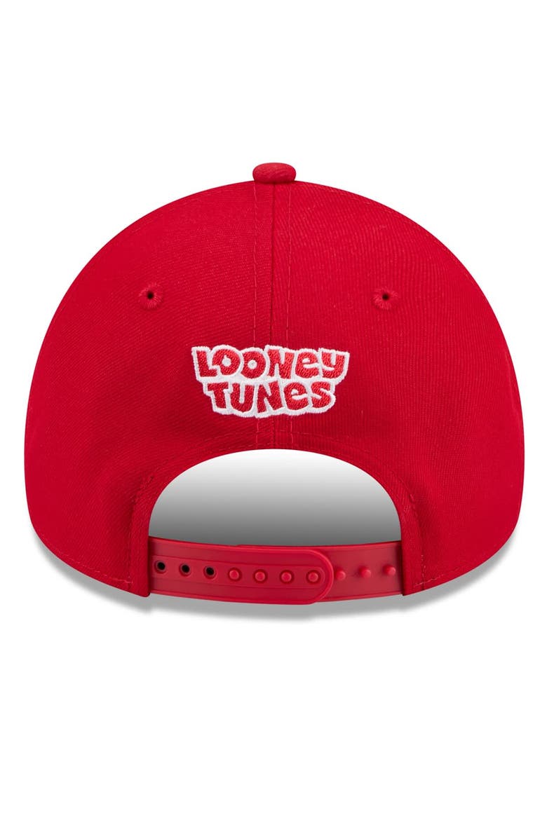 Youth New Era Red Cincinnati Reds Looney Tunes A-Frame 9FORTY Adjustable Hat, Alternate, color, Red