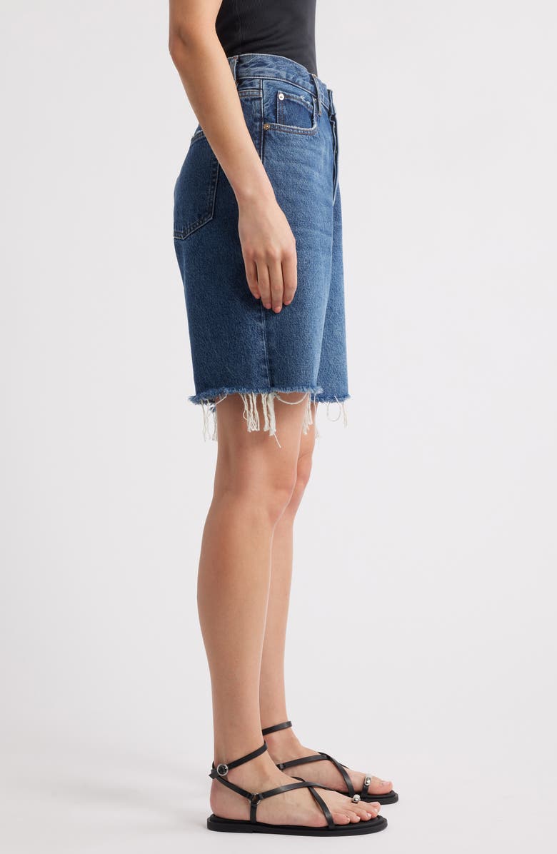 FRAME The Leisure Raw Hem Denim Shorts, Alternate, color, Nostalgia