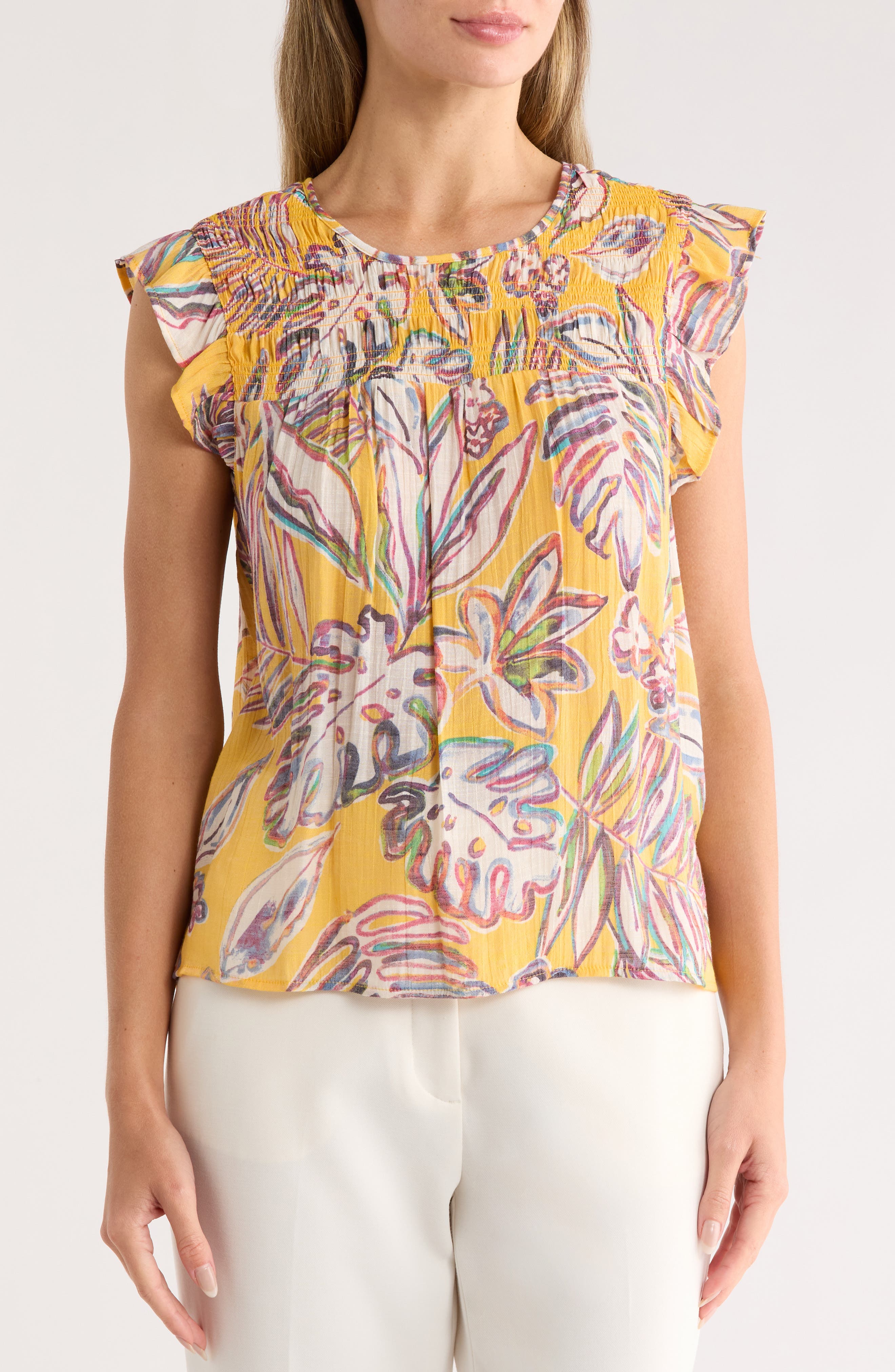 Nanette Lepore Flutter Sleeve Top