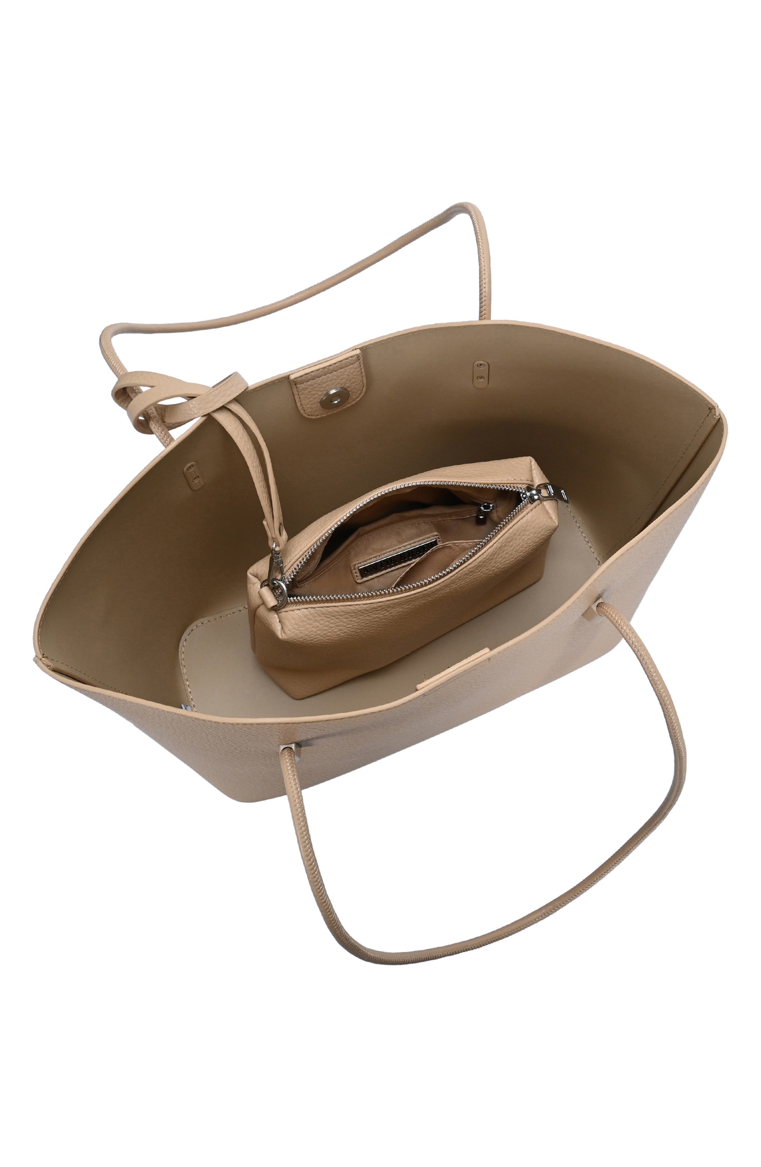 Antik Kraft Tote Bag with Pouch, Alternate, color, Beige