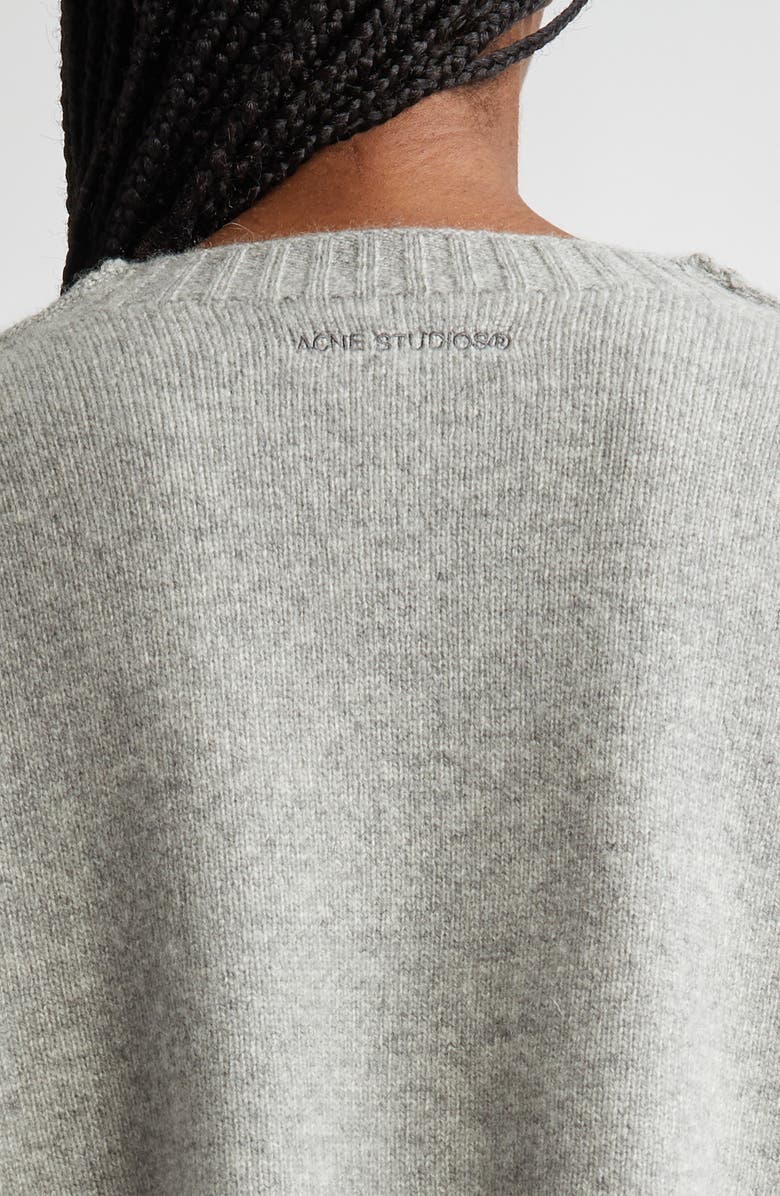 Acne Studios Karat Cool Wool & Cashmere Crop Sweater, Alternate, color,