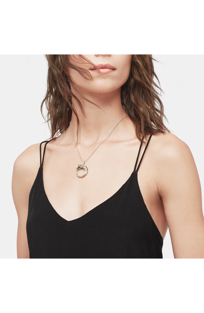 John Hardy Naga Necklace, Sterling Silver, Pavé, Alternate, color, 