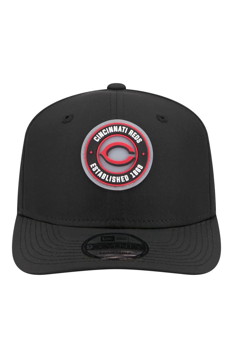 New Era Men's New Era  Black Cincinnati Reds Circle 9SEVENTY Adjustable Hat, Alternate, color, Black