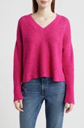 Eileen Fisher Organic Linen & Organic Cotton V-Neck Sweater