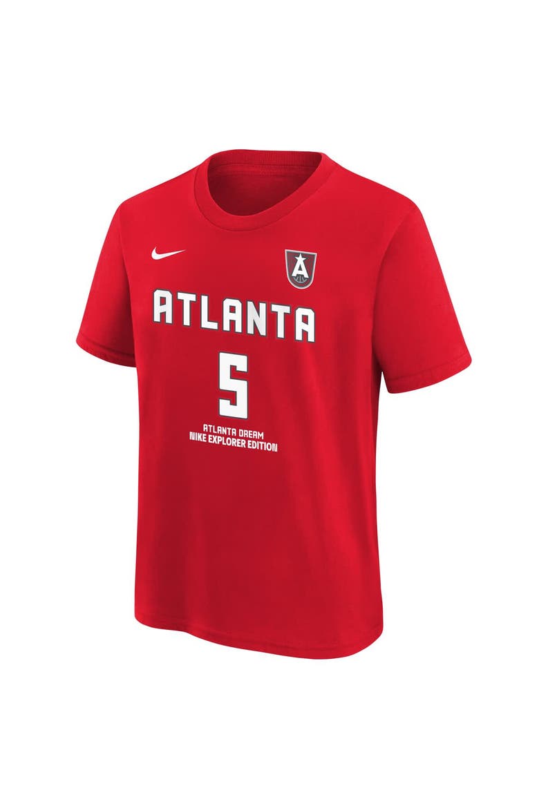 Youth Nike Angel Reese Red Atlanta Dream Player Name & Number T-Shirt, Alternate, color, Red