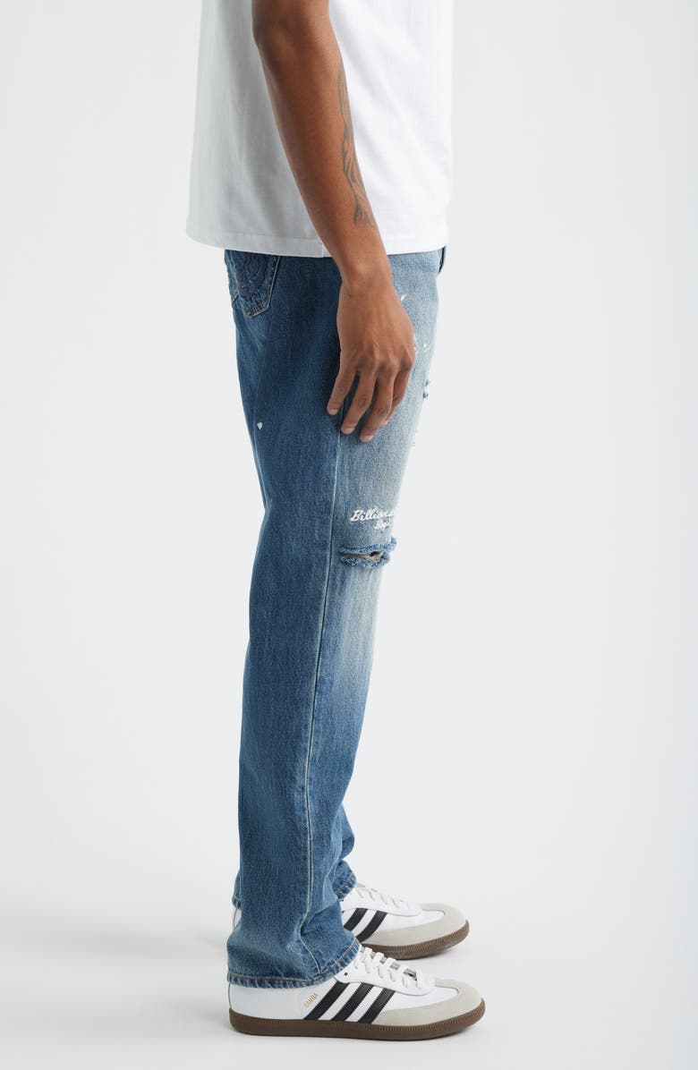Billionaire Boys Club BB Geo Ripped Embroidered Jeans, Alternate, color, Astra