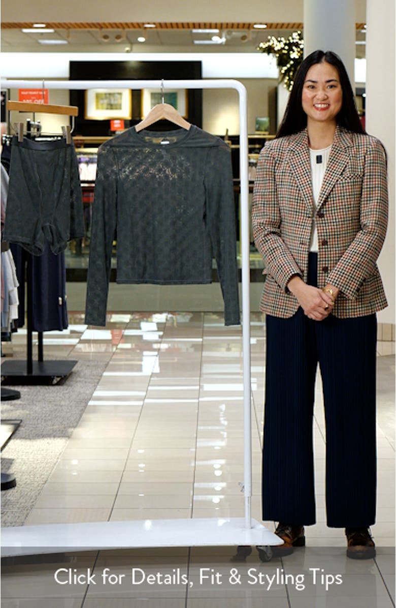 Taliah Mesh Long Sleeve Lounge T-Shirt, sales video thumbnail