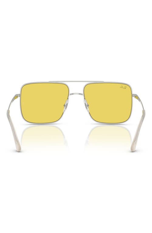 Ray Ban Ray-ban 56mm Square Sunglasses In Silver