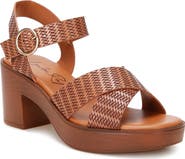LONDON RAG Elenia Platform Block Heel Sandal