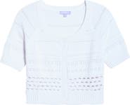 Florence by Mills Mixed Stitch Short Sleeve Cotton Cardigan