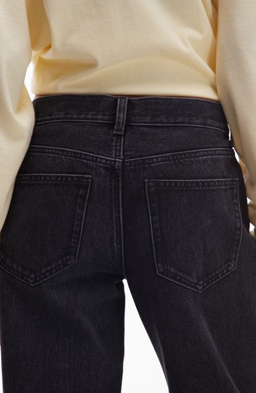 Topshop Ember Low Rise Straight Leg Jeans In Black