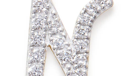 Monica Vinader Gold Diamond Initial N Pendant Lab Grown Diamond In Neutral