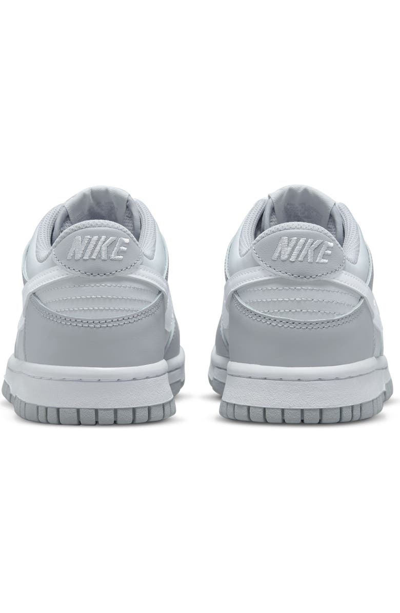 Nike Kids' Dunk Low Basketball Sneaker, Alternate, color, Platinum/ White/ Wolf Grey