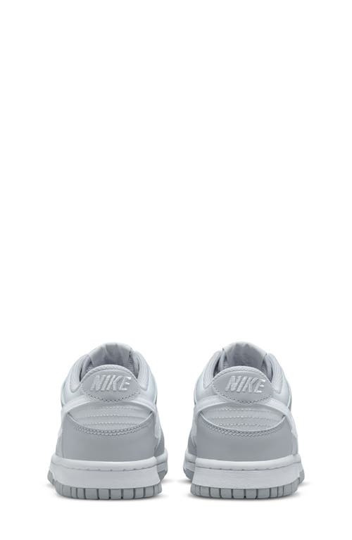 Nike Kids' Dunk Low Basketball Sneaker In Platinum/white/wolf Grey