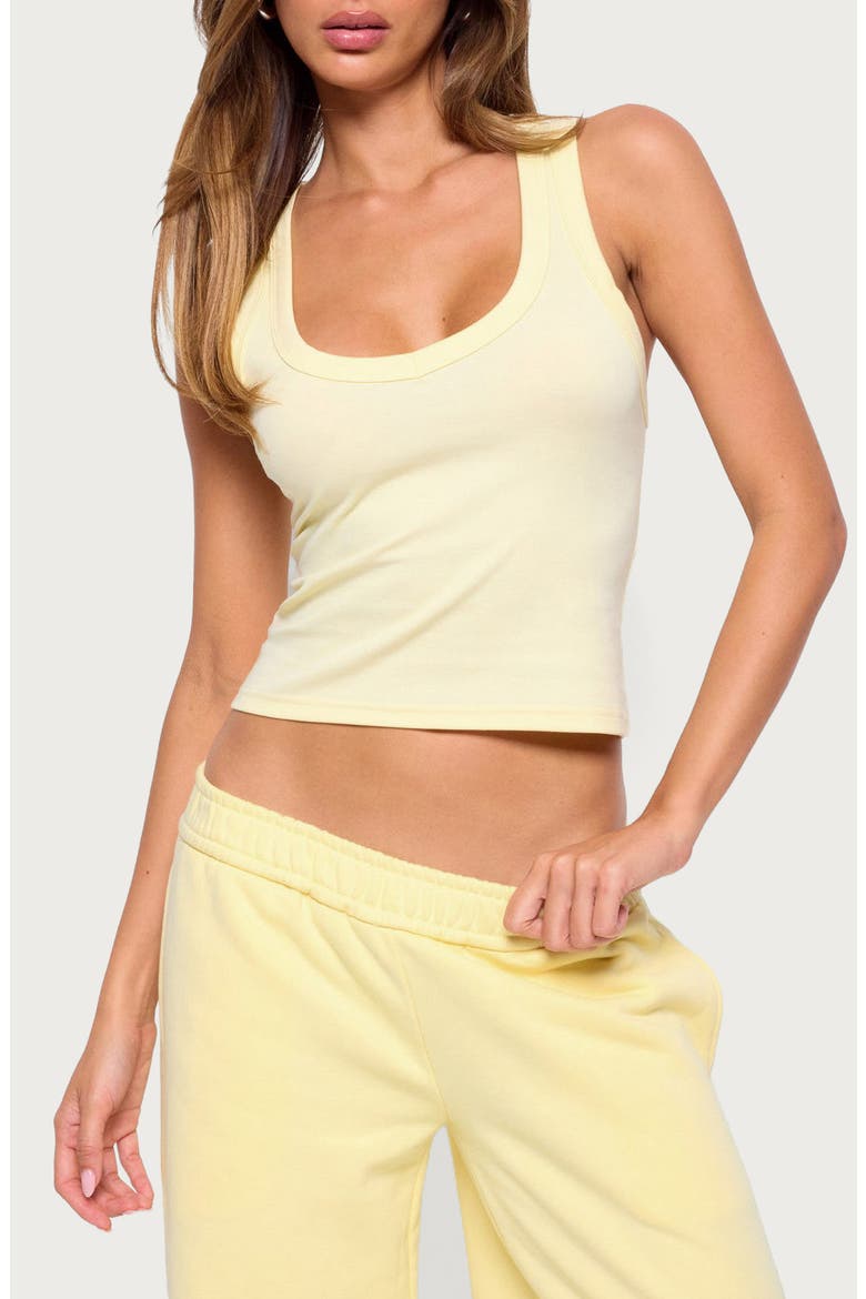 Janele Ribbed Tank Top, Main, color, YELLOW