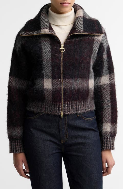 Carville Plaid Knitted Jacket