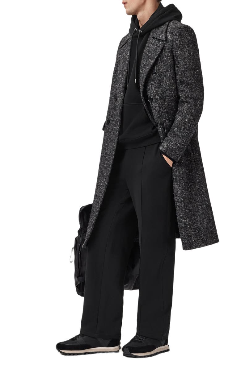 AllSaints Milo Cotton Hoodie, Alternate, color, Jet Black