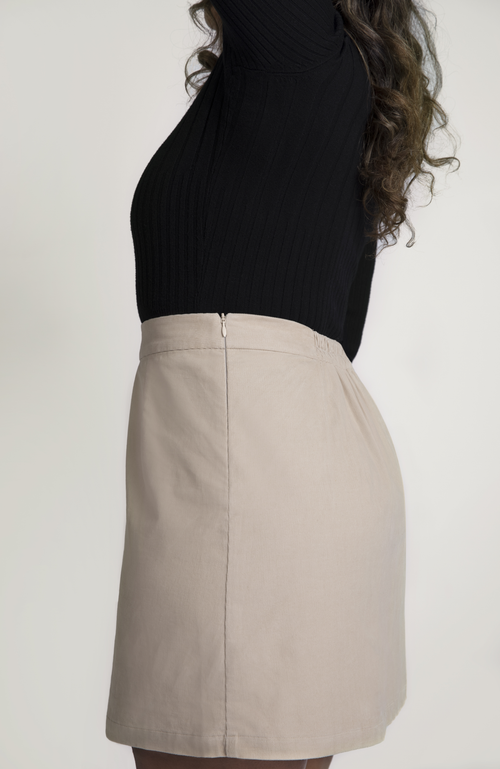 Aam The Label The Cord Mini Skirt In Pearl