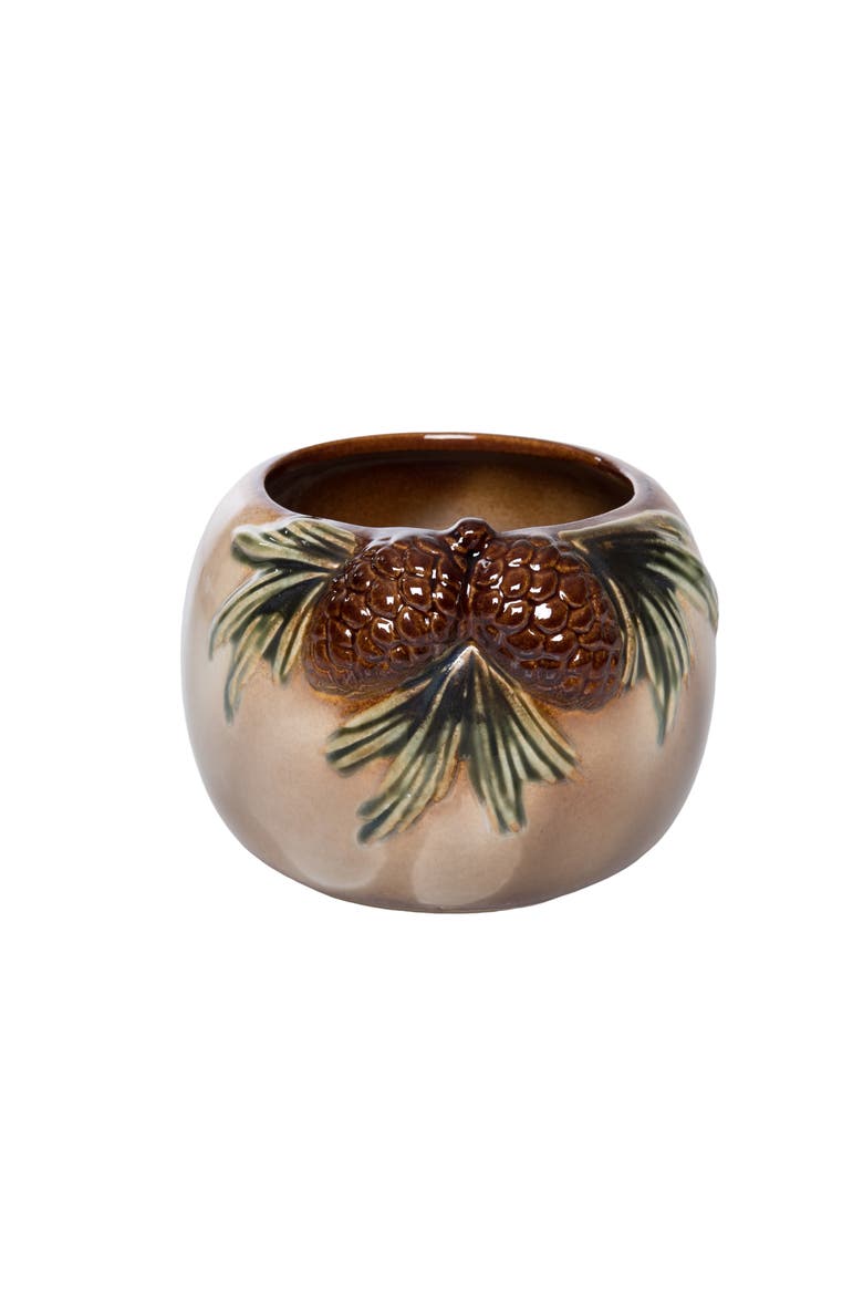 Pinecone Small Decorative Container, Main, color, Brown