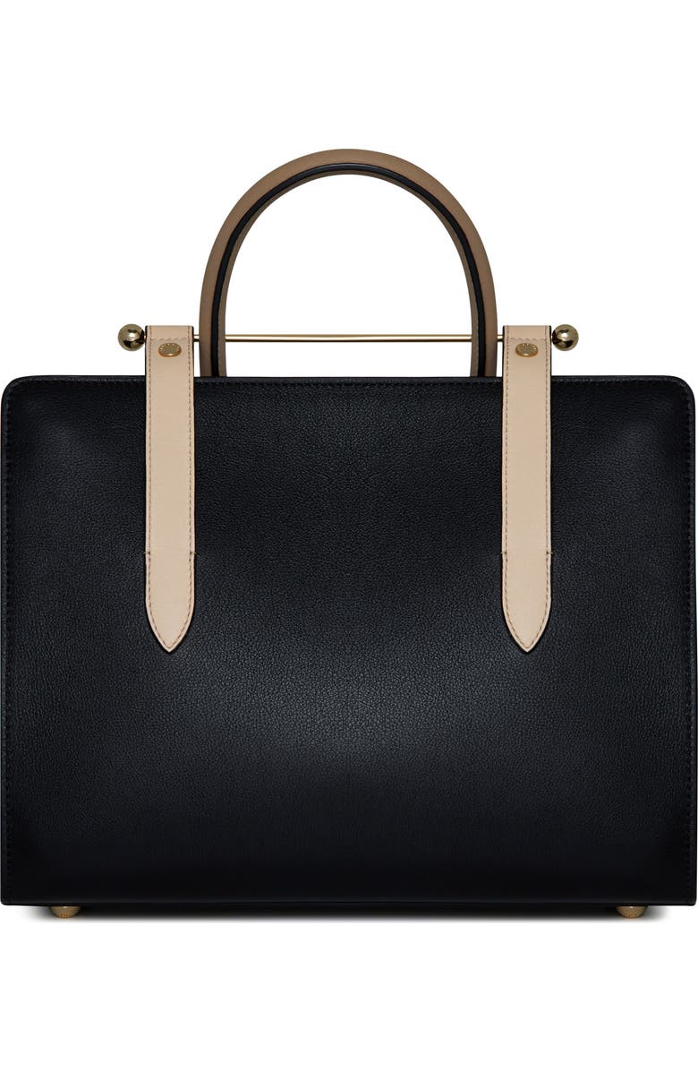 Strathberry Midi Colorblock Leather Tote, Alternate, color,