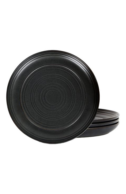 Elio Stoneware 4-Piece Dinner Plate Set
