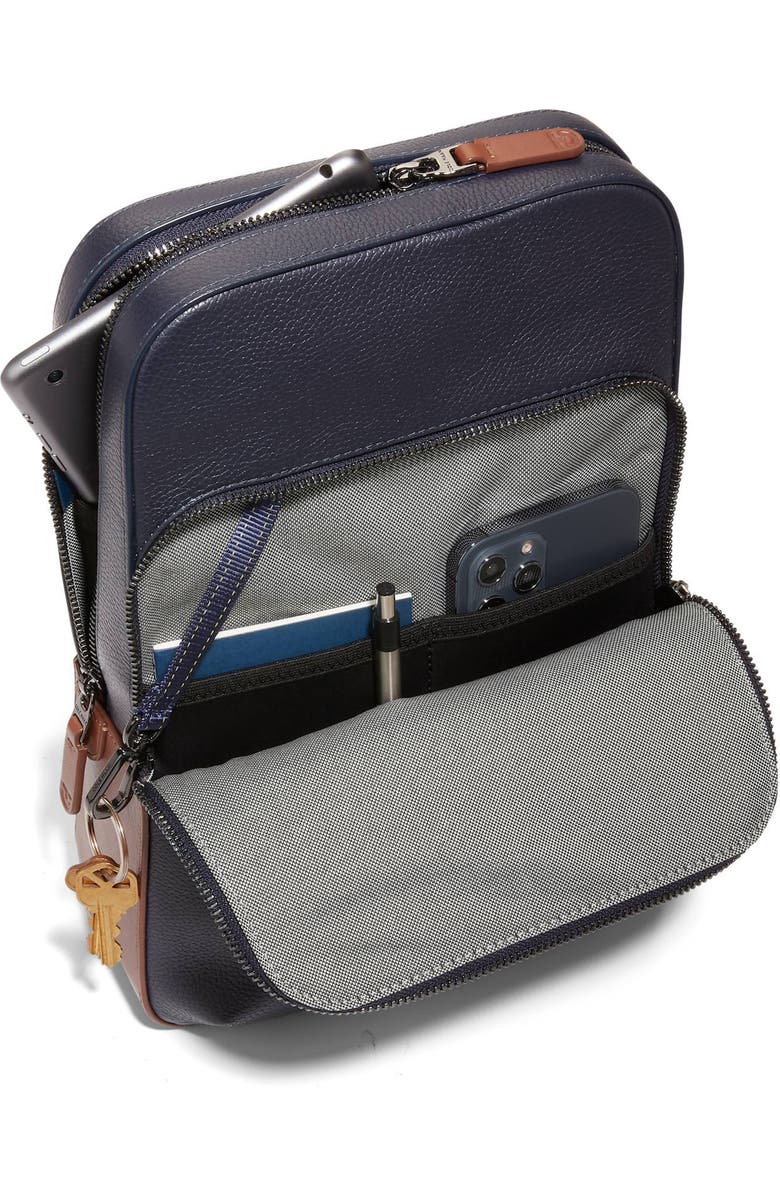 Cole Haan Triboro Leather Sling, Alternate, color, Navy/ New British Tan