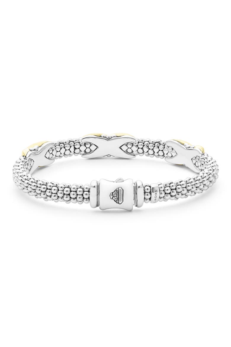 Embrace Station Bracelet, Alternate, color, METALLIC