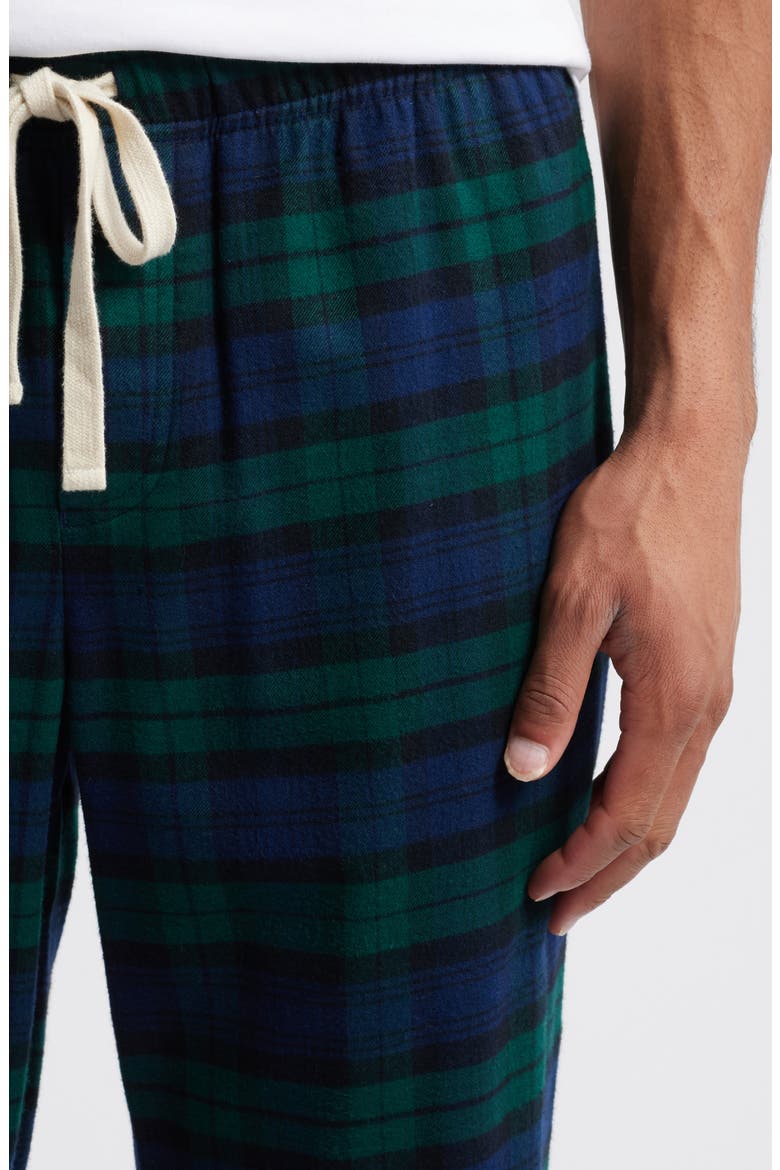 Holiday Print Flannel Lounge Pants, Alternate, color, CHARLESTON GREEN