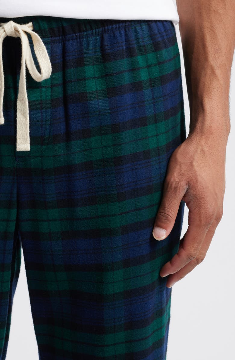 vineyard vines Holiday Print Flannel Lounge Pants, Alternate, color, Charleston Green