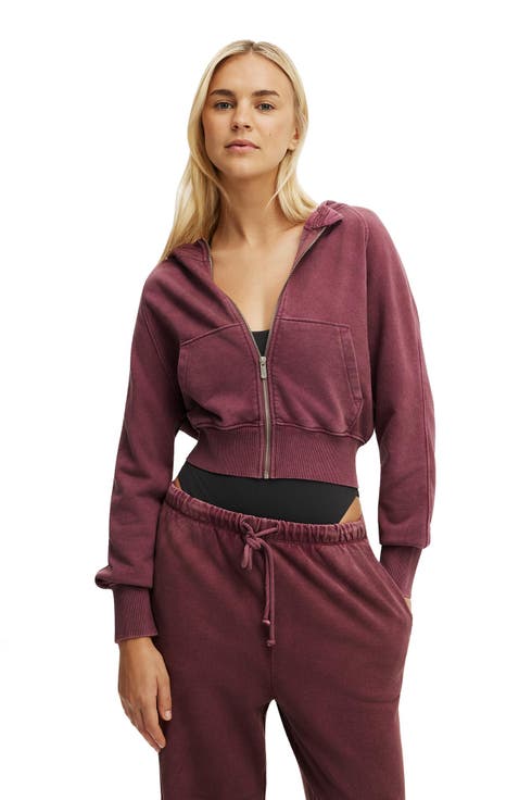 Women's Active Raglan Zip Through Hoodie