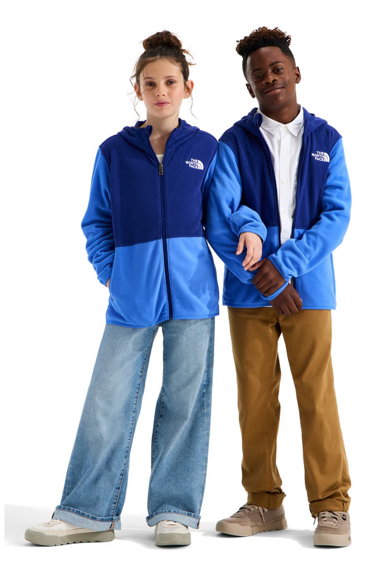 Kids' Glacier Polar Fleece Zip-Up Hoodie, Alternate, color, BOLD BLUE/ ACTIVE BLUE