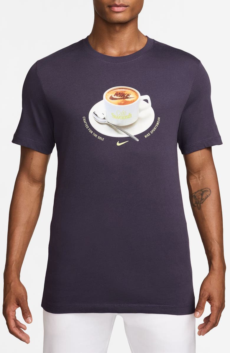 Nike Crafted for the Sole Cotton Graphic T-Shirt, Main, color, Dark Raisin