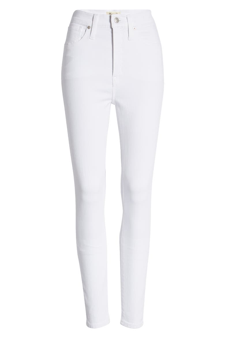 Women's 11-Inch High Waist Ankle Skinny Jeans, Alternate, color, PURE WHITE