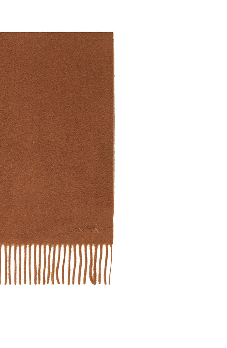 Lanvin Two-Tone Cashmere Scarf, Alternate, color, Beige/Camel