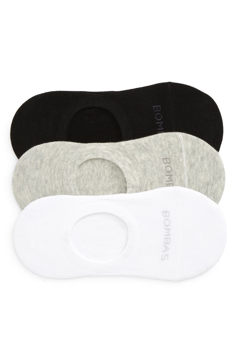 Bombas Lightweight Assorted 3-Pack No-Show Cotton Blend Socks, Main, color,