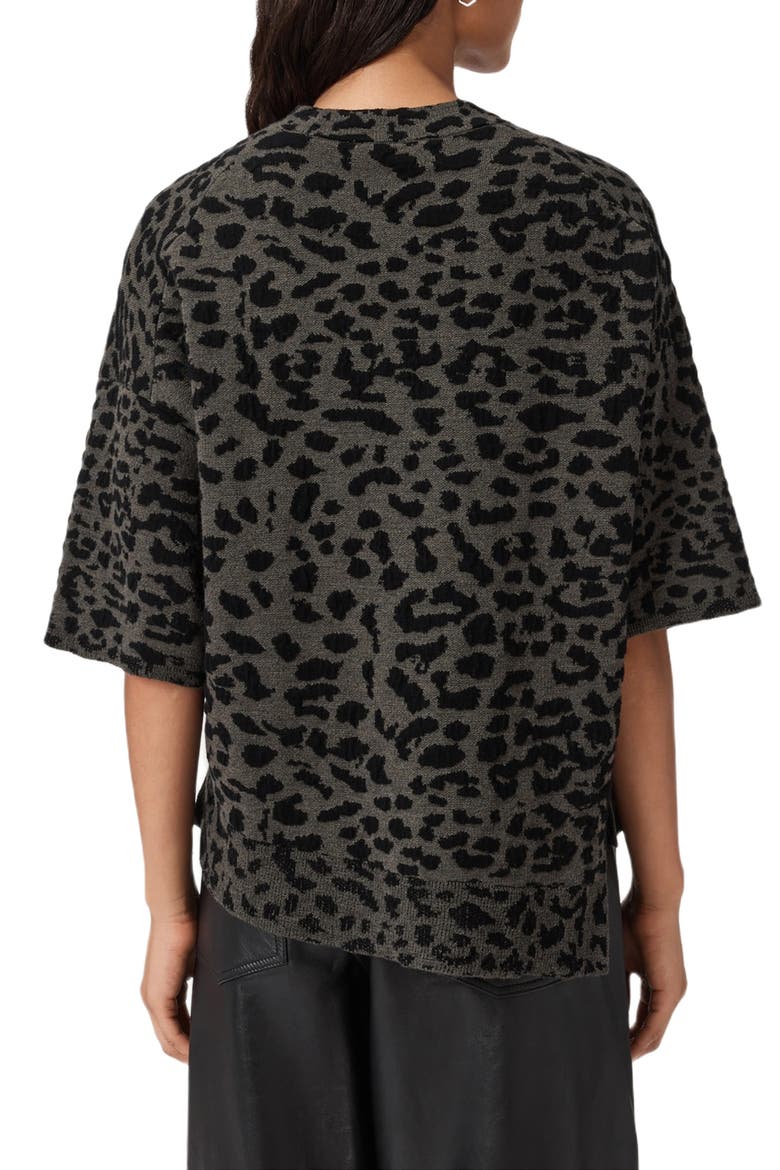 Lenny Animal Print Cotton T-Shirt, Alternate, color, KHAKI BROWN