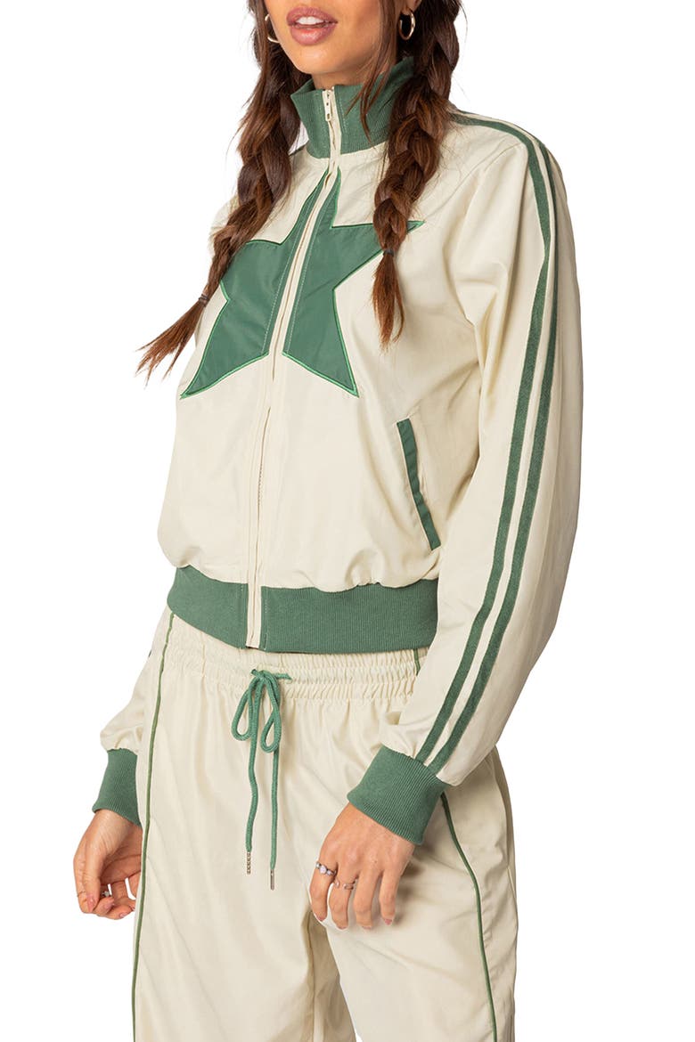 Superstar Track Jacket, Alternate, color, OFF-WHITE-AND-OLIVE