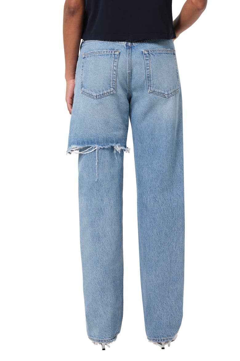 Amryn Double Layer Ripped Straight Leg Jeans, Alternate, color, RELEASE