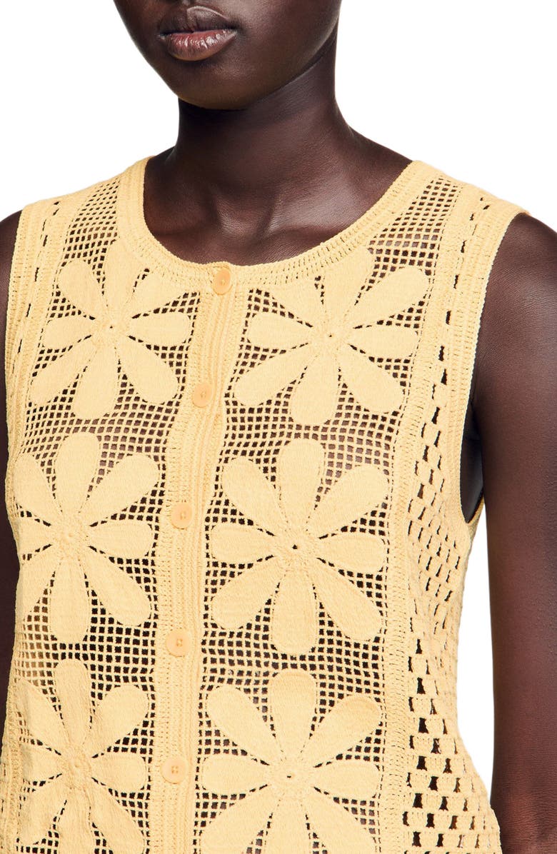 SANDRO Crochet cardigan, Alternate, color, 