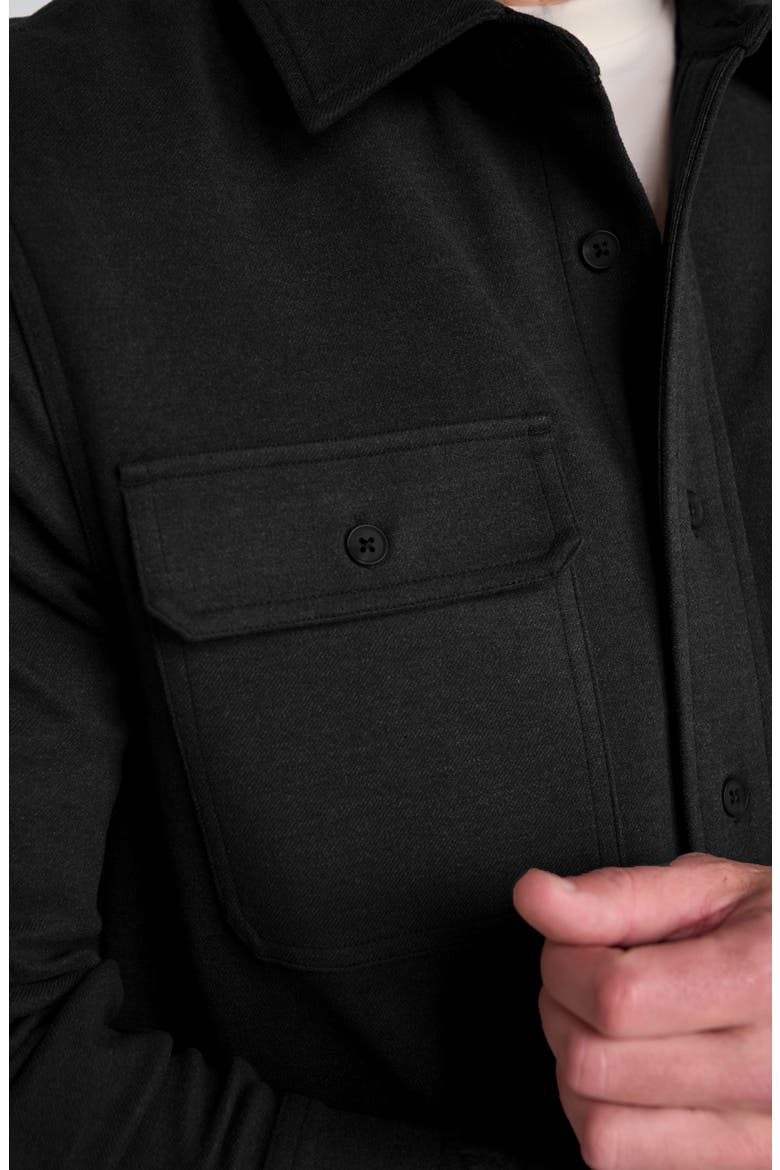 Long Sleeve Knit Button Up Shirt, Alternate, color, BLACK