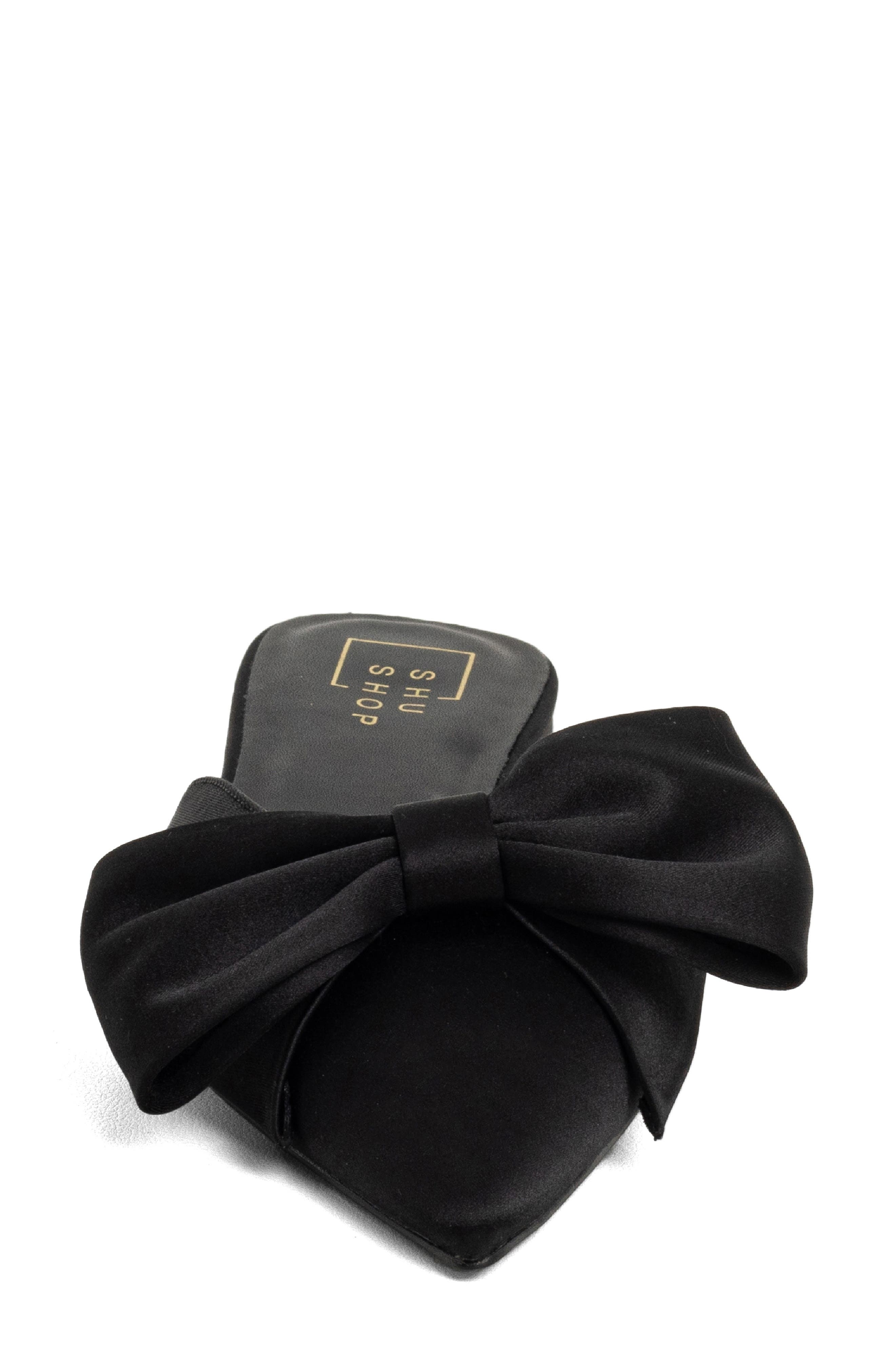 SHUSHOP Dorothy Pointed Toe Flat, Alternate, color, Black