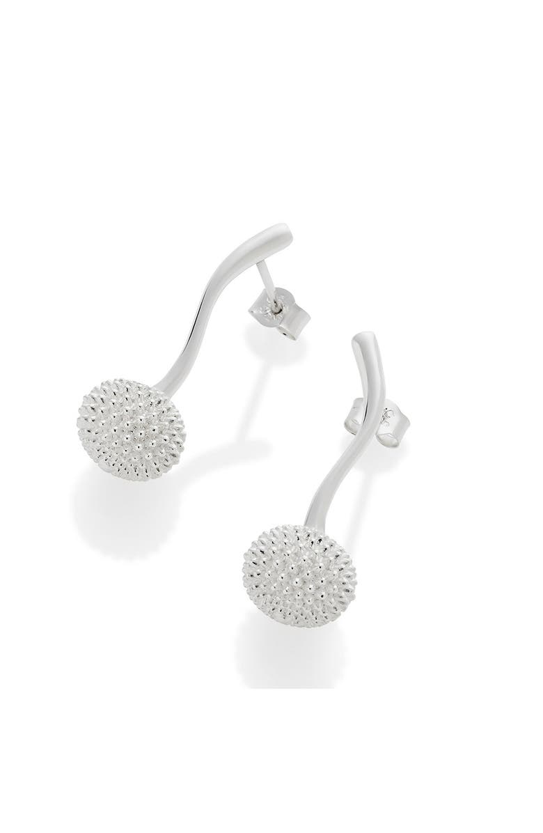 Toolally Pom Pom Drop Earrings - Sterling Silver, Alternate, color, Sterling Silver