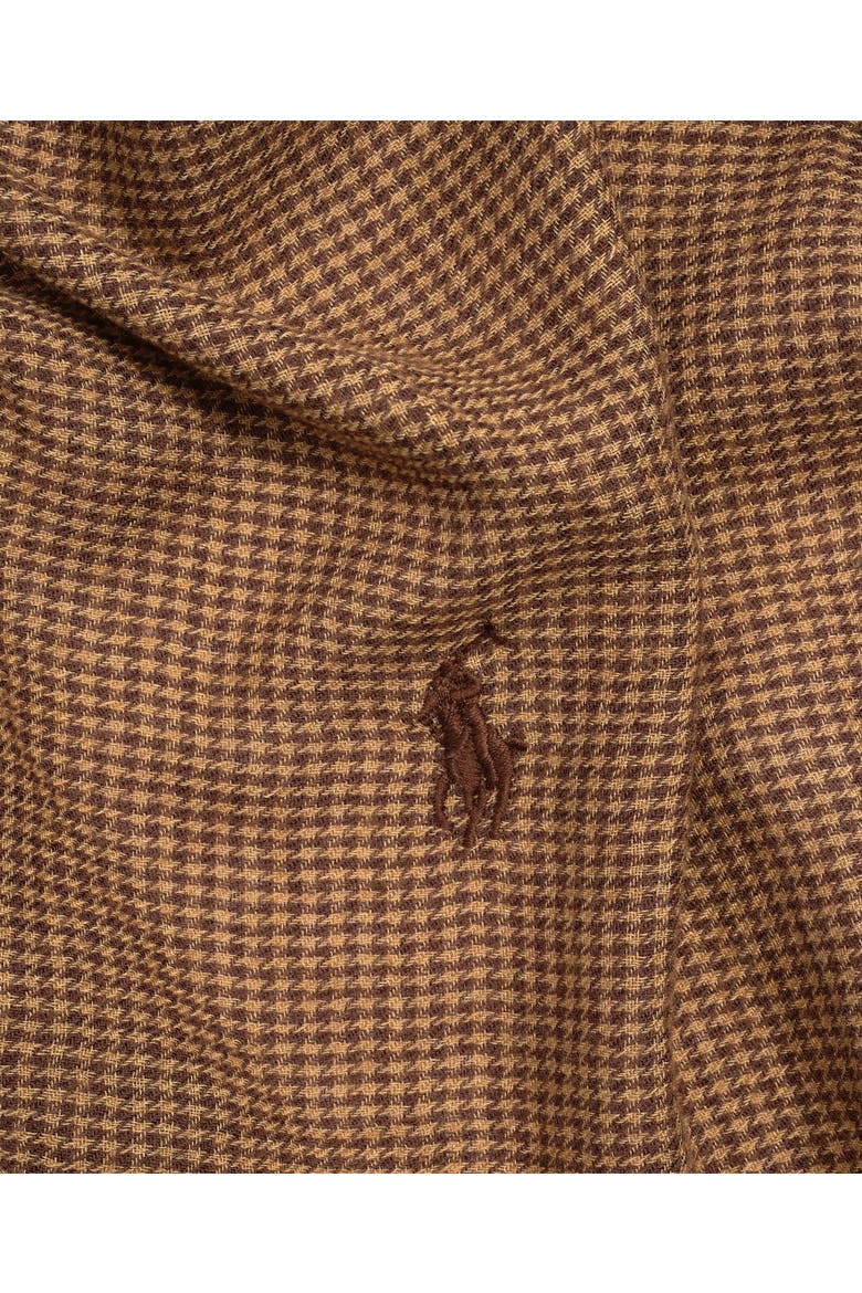 Rumpled Lightweight Menswear Scarf, Alternate, color, Camel/Brown