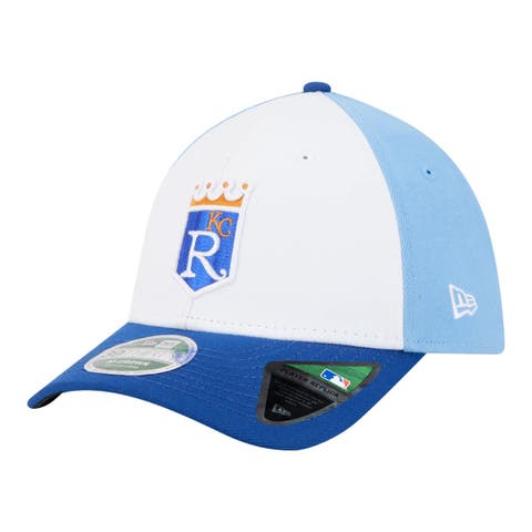 Men's New Era  White/Royal Kansas City Royals Player Replica 39THIRTY M-Crown Flex Hat