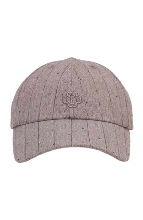 Maje Printed Cotton Cap In Purple