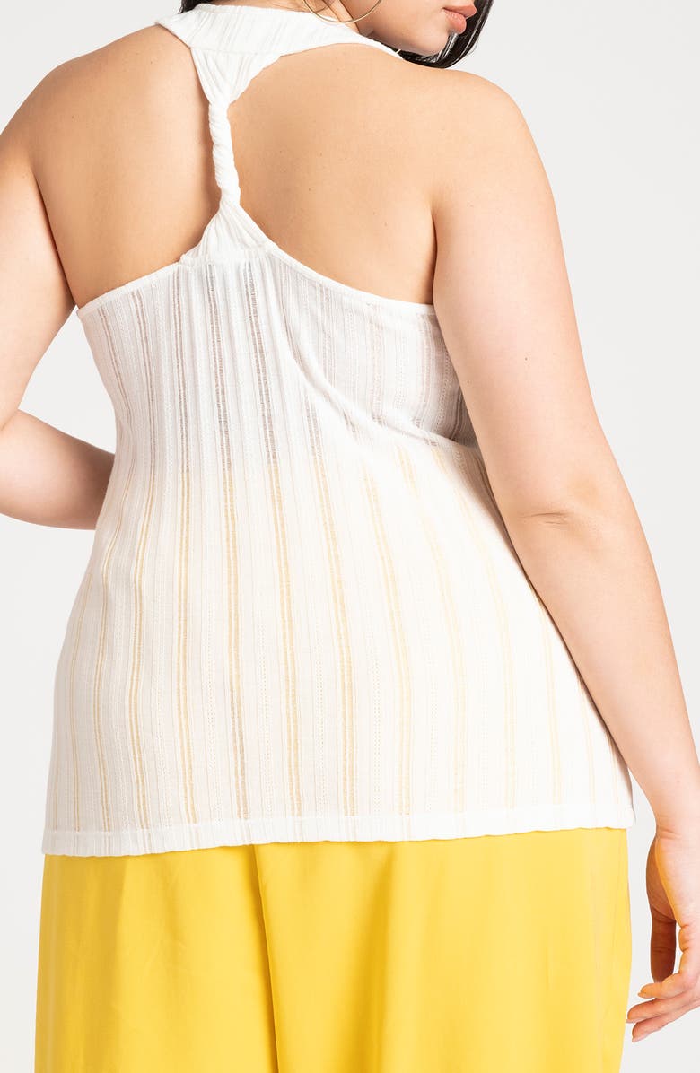 ELOQUII Twist Racerback Tank, Alternate, color, 