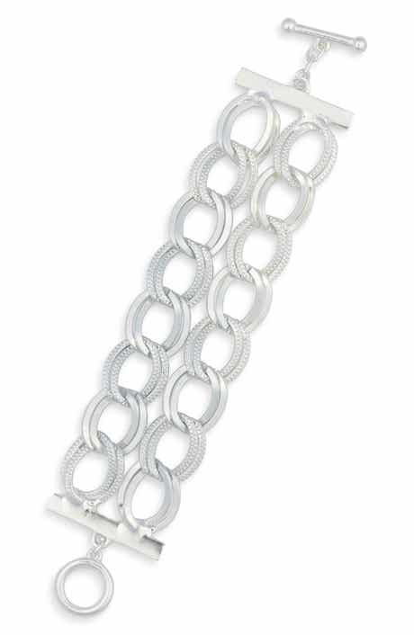 Karine Sultan Double Chain Toggle Bracelet