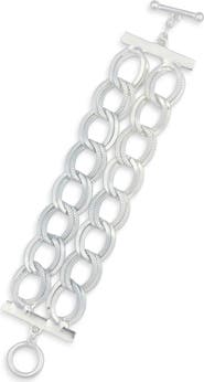 Karine Sultan Double Chain Toggle Bracelet