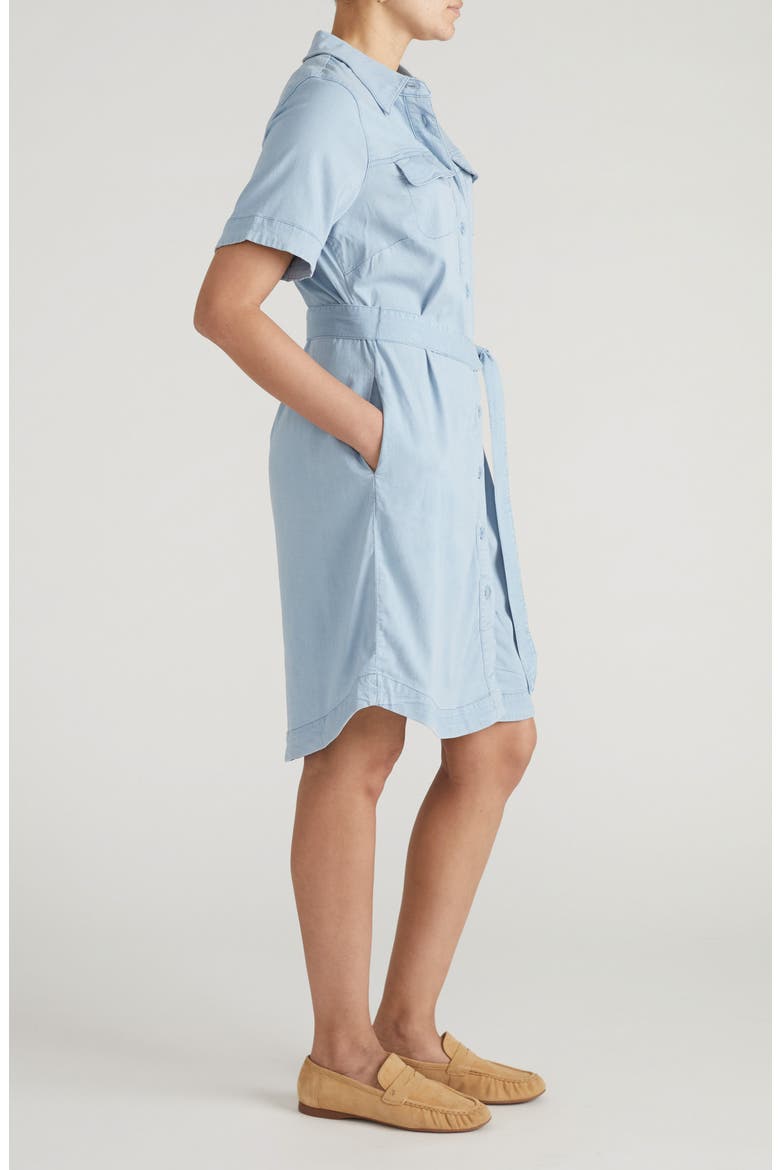 Perfect Tencel Chambray Shirtdress, Alternate, color, PACIFIC BLUE
